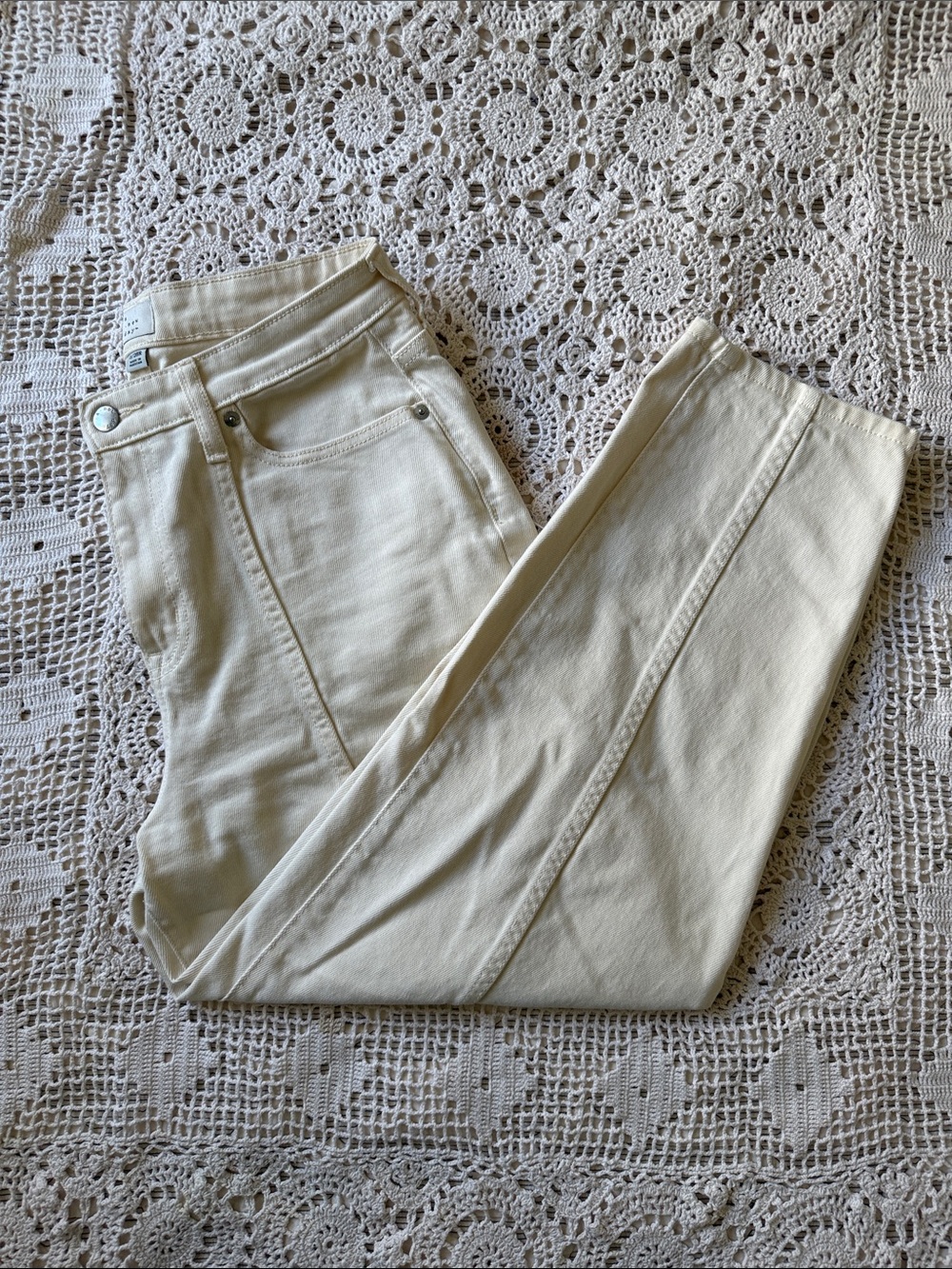 a new day Women's Ankle Jeans in Cream Statement Jean Unique Finds